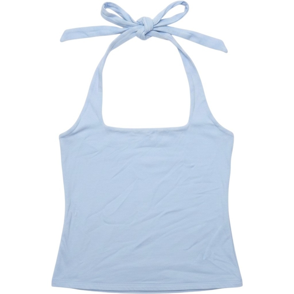 Wild Fable Women Light Blue Halter Neck Tank Top Square Neck Size S